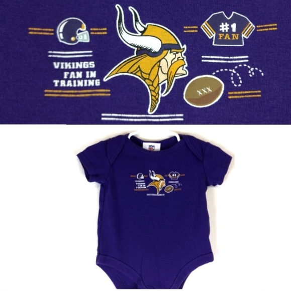 NFL Other - NFL Minnesota Vikings Fan In Training Onesie 3/6 Months Purple